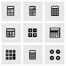 All black outline black filled multicolor lineal color flat gradient. Vector Black Calculator Icon Set On Grey Background Royalty Free Cliparts Vectors And Stock Illustration Image 37403139