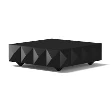 Euro style teresa square coffee table. Square Black Coffee Table