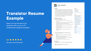 Translator Resume Examples Writing Tips 2021 Free Guide