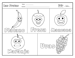 Verduras En Ingles Ingles Para Ninos Frutas Para Colorear