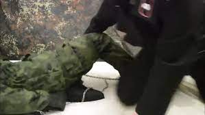 Tied up Masked Soldier and made him Cumshot - ThisVid.com