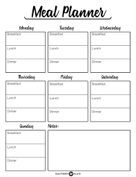 Here are some simple tips to get you started: Free Printable Menu Planner Sheet Southern Plate