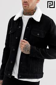 Denim Jackets For Men Shop Denim Jackets With Borg Collar At Best Prices Powerlook Denim Jacket Men Mens Jackets Jackets