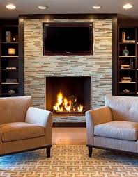 Black And White Mosaic Tile Fireplace Fireplace And Glass Tiles With Tv Set Above The Mantel Do In A Stainless Steel White Gray Black Tile Mo Glass Tile Fireplace Home Fireplace Fireplace Design