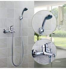 Check spelling or type a new query. Chrome Wall Mounted Bathroom Bathtub Shower Faucet Set Mixer With Hand Sprayer