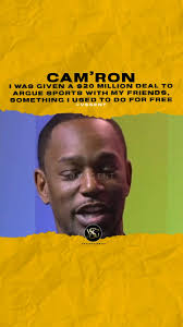 @mr_camron I was given a $20 million deal to argue sports with my friends,  something I used to do for free. Would you like to get paid to talk sports  with your friends? #camron 🎥 @blackenterprise
