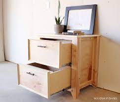 This filing cabinet desk may be the perfect project if you are working from home … use these free plans to build this file cabinet. Diy File Cabinet Woodworking Plans To Build A Wooden Filing Cabinet