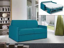Divanetto 2 posti + 2 poltrone + tavolino con top in vetro. Divano Letto A Ribalta 2 Posti Tessuto Turchese Calife