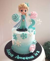 Khas untuk yang nak hias kek, samada nak hias kek hari jadi, atau pun nak tutup cacat cela kek. Kek Afrina Frozen Cake Elsa And Anna