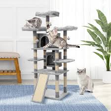 Check spelling or type a new query. 67 Inches Cat Tree For Large Cats Kitty Tower With Scratching Posts Perch Con