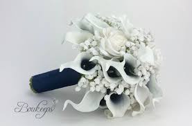 Check spelling or type a new query. Bouquets Calla Lily Bouquet Navy Blue Bridal Bouquet Navy Blue And White Calla Lily And Rose Bouquet Wedding Choose Ribbon Color Baby S Breath Weddings