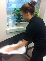 Clean And Disinfect Manicure Area Spray Lysol Cleaner Onto Manicure Table And Chairs Wipe Down And Spray With Disinfecta Manicure Table Cosmetology Disinfect