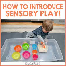 Kitchen sensory bin ideas for preschoolers. How To Introduce Sensory Play Days With Grey