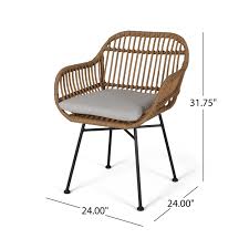 This brown wicker lounge chair can adjust the height of the backrest, has soft cushions and armrests, and requires. Orlando Outdoor Woven Faux Rattan Chairs With Cushions Set Of 2 By Christopher Knight Home Overstock 27569218