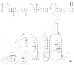 Our ascii art messages collection of 38+ styles include; New Year Ascii Sms