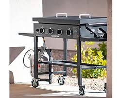 Blackstone 36 cooking station 4 burner propane fuelled restaurant grade professional 36 inch outdoor flat top gas griddle with built in cutting board, garbage holder and side shelf (1825), black. Black 36 Inch Blackstone 5004 Griddle Grill 36 Hard Cover Grill Covers Outdoor Cooking Tools Accessories Fcteutonia05 De
