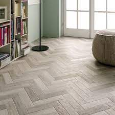 Designed to last, styles for any budget. White Authentic Herringbone Laminated Floors Finfloor