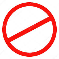 Sign ban, prohibition, No Sign, No symbol, Not Allowed isolated on white  background. Vector illustration Stock Vector by ©konevaelvira.gmail.com  111156364