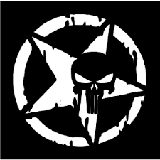 The punisher skull logo wall sticker decal art mural stencil silhouette st139. Distressed Punisher Star Large Stencil Template Airbrush Paint 8 1 2 X 8 1 2 Ebay