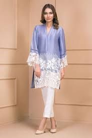 Pure Silk Shirt With Lace Applique Silk Kurti Designs Pakistani Dresses Casual Pakistani Dress Design