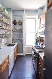 10 Smart Places To Put A Pot Rack Kitchen Design Small Small Galley Kitchens Brooklyn Kitchen