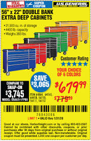 Check spelling or type a new query. U S General 56 In Double Bank Black Roller Cabinet For 679 99 Through 1 31 2020 Harbor Freight Coupons