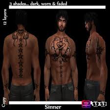 Tattooed sinner — онлайн портфолио тату работ. Second Life Marketplace Etched Sinner Tattoo With Appliers