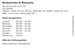 We did not find results for: á… Orari Di Apertura Ambasciata Di Romania Via Del Serafico