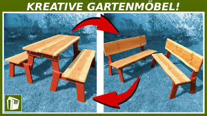 Da meine letzte gartenliege auf dem wertstoffhof gelandet ist, die plastikgelenke sind wieder mal abgebrochen. Kreative Gartenmobel Selber Bauen 2in1 Sitzbank Aus Holz Franks Shed Youtube