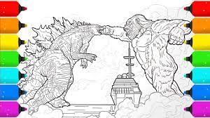 369 best coloring for kids images on pinterest. Digital Drawing Godzilla Vs Kong Youtube