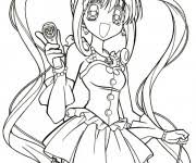 Coloriage de manga telematik institutorg. Coloriage Fille Manga Kawaii Dessin Gratuit A Imprimer