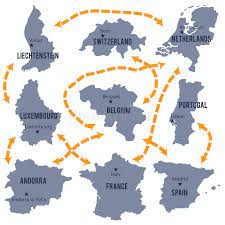 L es régions du danemark du sud, des îles ioniennes (grèce), de ceuta (espagne), des açores (portugal) et la principauté d'andorre. Dirigez La Carte Du Luxembourg De La Belgique France Des Pays Bas Du Portugal De L Espagne De La Liechtenstein De L Andorr Illustration De Vecteur Illustration Du Ville Gris 89958121