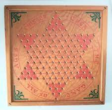 Vintage Chinker Chek Chinese Checkers Wood Game Board Brown Mfg No Marbles  1937 | eBay