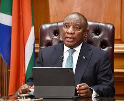 Ramaphosa was addressing the nation to provide an update on the government's risk adjusted strategy to contain the spread of covid19. Ertzosz 9nzsbm