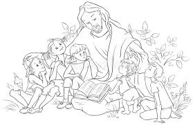 Plus, it's an easy way to celebrate each season or special holidays. Jesus Reading The Bible To Children Coloring Page Stock Vector Illustration Of Bible Drawing 94748485