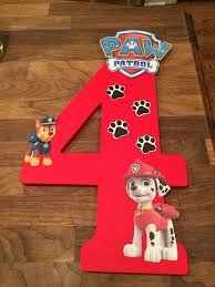 Unsere mittlere ist vor kurzem sechs jahre alt geworden. Diy Paw Patrol Birthday Decoration What You Need Number Sign From Hobb Gluckwunsche Kindergeburtstag 4 Geburtstag Junge Paw Patrol Geburtstag Einladungen