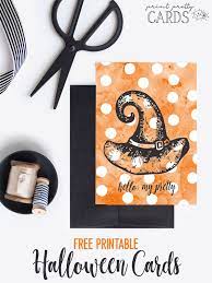 Printable halloween themed matching cards (download links are lower in the post. Free Printable Halloween Cards Print Pretty Cards