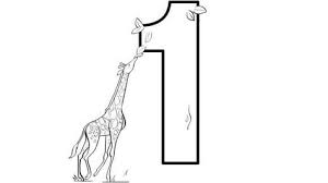 1 Sayisi Rakami Boyama Sayfalari Boyama Sayfalari Sinif Ve Matematik