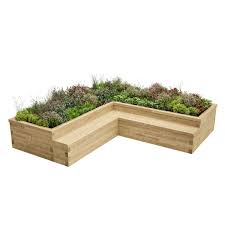 Large L Shaped Bed With Seating Garden Seating Diy Garden Projects Backyard Garden Layout