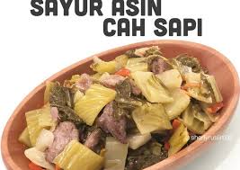 Sayur asin bahasa khek bangka ham choi, sayur asin sangat biasa dimasakan orang tionghwa tumis sayur asin atau tumis ham choi makanan yg enak dengan cita rasa. Resep Sayur Asin Cah Sapi Yang Terenak