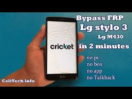 Aug 30, 2018 · to enter cricket lg m430 unlock code you need to follow some simple steps: Video Frp K530f