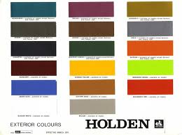 1974 1980 Holden And Torana Paint Charts Paint Panel
