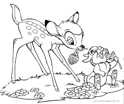 Touch device users can explore by touch or with swipe gestures. Bambi And Thumper Coloring Pages Coloring And Drawing