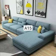 The individual brave enough for color ought to shape a powerful, joyful, positive interior design. China Apartmento Elegant L Shape Sectional Fabric Sofa In Light Blue Color China Fabric Sofa Sets Solid Wood Sofa