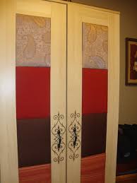 Ikea Aneboda Two Door Wardrobe With Fabric Covered Cardboard Panels Stencil And New Hardware Diy Wardrobe Wardrobe Door Designs Diy Door