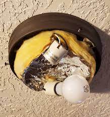 Different kinds of diy ceiling light ideas are available on the internet; Should There Be Insulation Inside A Light Fixture Home Improvement Stack Exchange