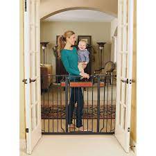 Regalo Home Accents Extra Tall Baby Gate With New Zealand Pine Wood With 2 Included Extension Kits Metal Fi Best Baby Gates Baby Safety Gate Wide Baby Gate