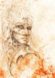 Woman And Ornamental Mask Pencil Drawing On Paper Color Effect Stock Photo Picture And Royalty Free Image Image 57108378 Women in venetian carnival masks. woman and ornamental mask pencil drawing on paper color effect
