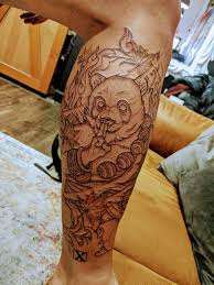 Black And White Vs Color Tattoo Reddit Kung Fu Panda Half Sleeve In The Irezumi Style Still Needs One More Session For Shading Color Or Black White Done By Matt In 2020 Kung Fu Panda Panda Tattoo Irezumi