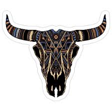 Check spelling or type a new query. Painted Bull Cow Skull With Horns Sticker